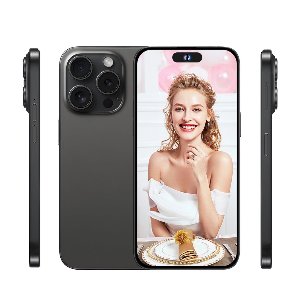 Brand New i16 15 Pro Max 6.8 Inch HD LED Smartphone Clone 8-Core Cellphone 14 Pro Max Quick Charge 65W Unlocked LTE CDMA English